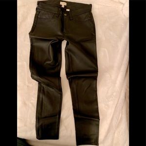 J. Crew leather pants (faux)